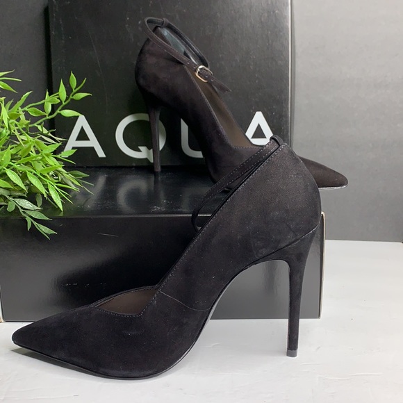 AQUA KAILANA ANKLE STRAP POINTED TOE PUMPS. - Picture 6 of 9